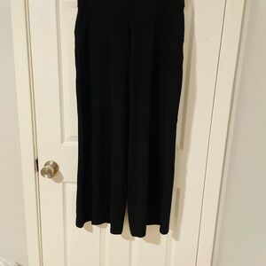 aerie Black Wide-Leg High-Rise Pants